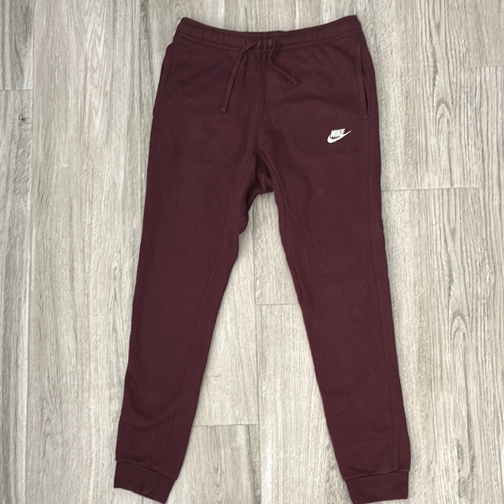 Nike Burgundy Joggers Tapered Sweatpants